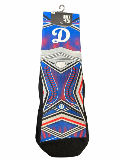 OKC Dodgers "D" Diamond Socks