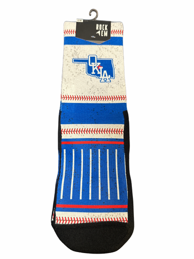 OKC Dodgers "OKLA" Stripe Socks